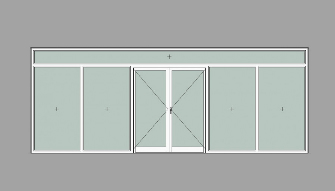 ДВЕРИ EIW 30 С ФРАМУГОЙ В СОСТАВЕ ОГНЕСТОЙКОЙ ПЕРЕГОРОДКИ E 30